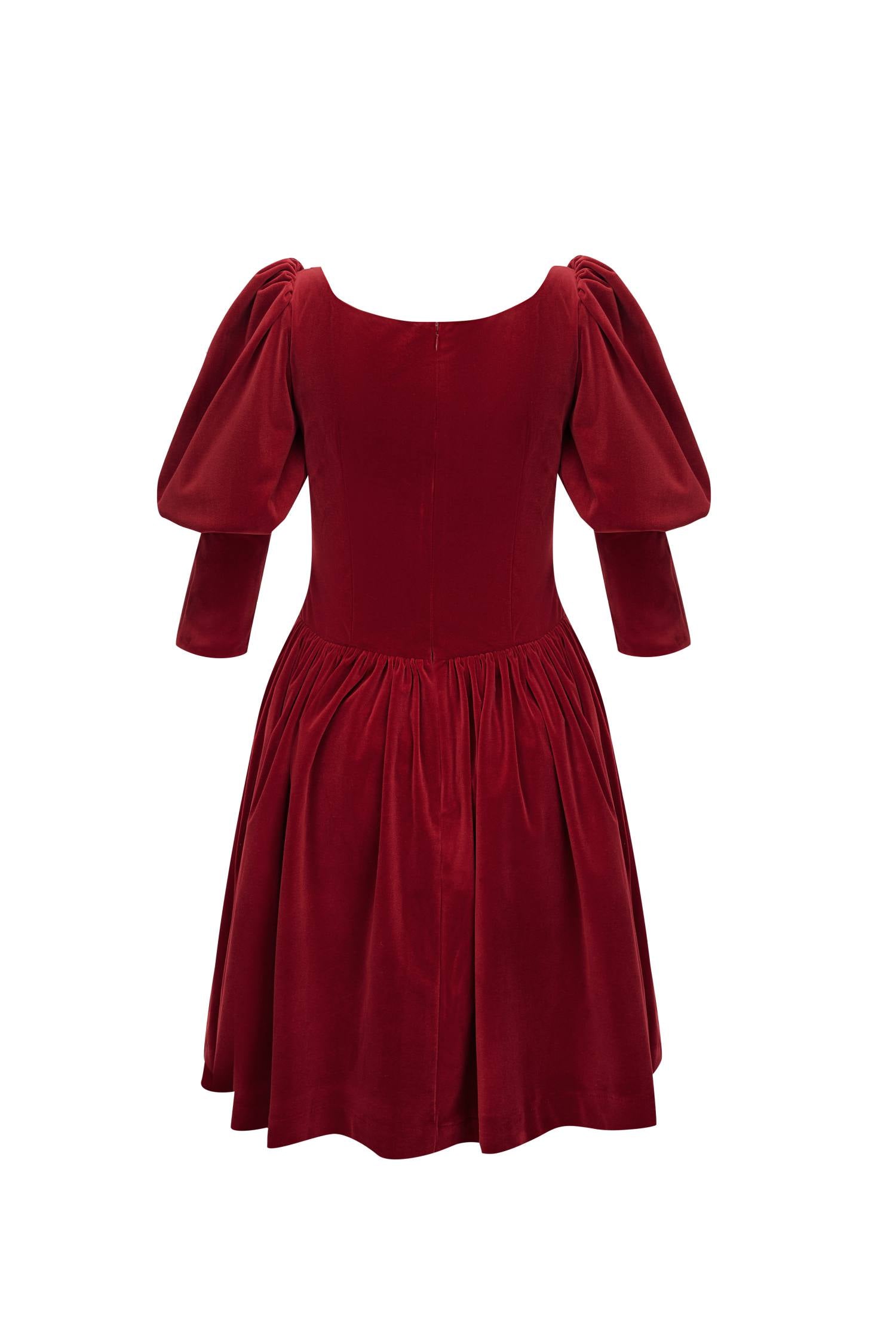 UUNIQ ELODIE Ruby Long Sleeves Mini Dress